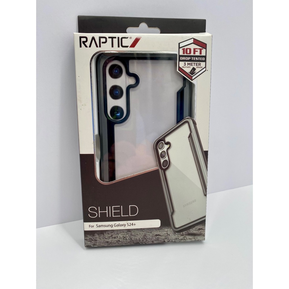 Raptic Shield Samsung Galaxy S24+ Case Black Clear Drop Tested Multi-Layer